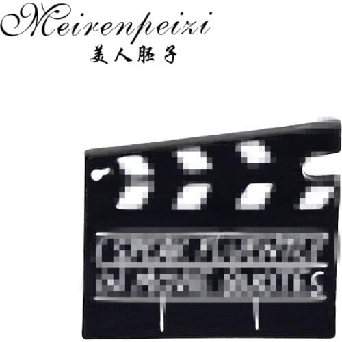 Meirenpeizi Movie Clapboard Enamel pin I speak fluently in movie.. brooch Bag Clothes Lapel Pin Badge Jewelry Gift for friends
