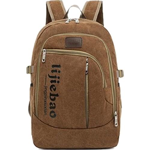Khaki Wear-resistant Rucksack Male 2021 New Teenager Student Schoolbag Leisure Sports Large Capacity Hiking Backpack For Men
