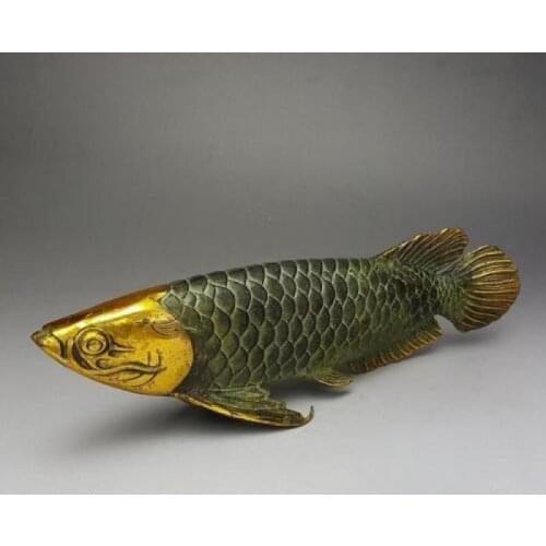 Chinese bronze gilt old handwork lucky home decoration handicraft ' Fish