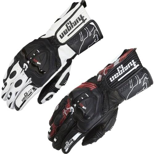 Furygan AFS19 Motorcycle Leather Gloves Carbon Fiber Screen-touch Knight Short Glove Motocross Racing Equipment Protective Gear