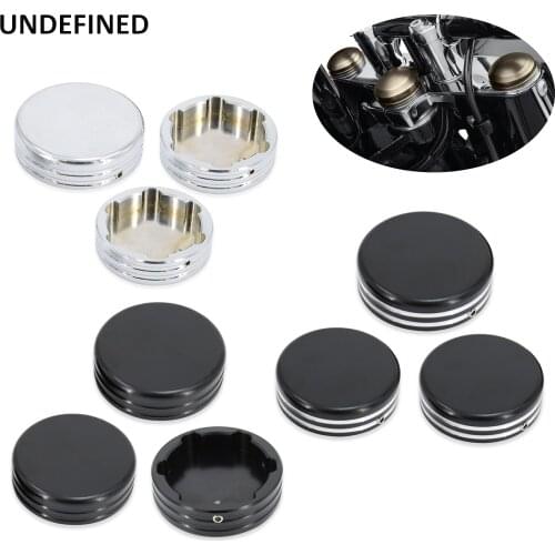 Motorcycle Upper Fork Stem Covers CNC Nut Caps For Harley Sportster XL883 1200 1988-2013 Dyna 06-17 Softail Fatbob Super Glide