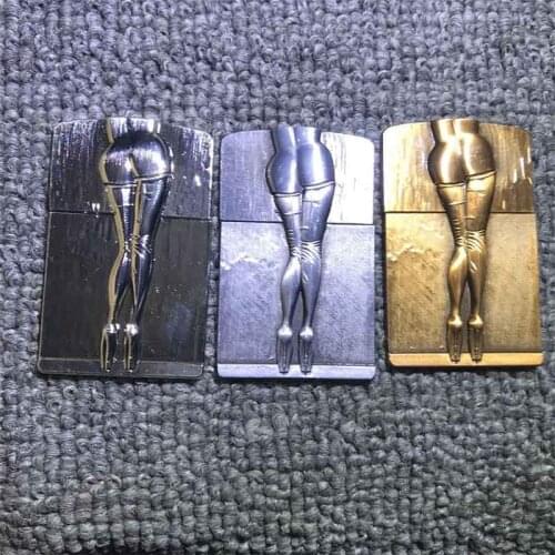 Metal Badge for Kerosene lighter Oil Lighter DIY Handmade Smoker Accessories Gadgets Sexy girl with long legs