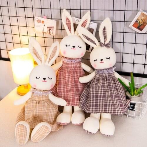 Kawaii Creative Niffie Bunny Plush Soft Stuffed Toy Animals Rabbit Sleeping Cartoon Pillow Doll Birthday Gift for Children Kids