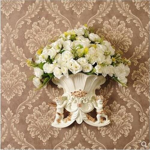 European-style angel wall hanging vase, home office wall decoration, retro artwork, wedding decoration