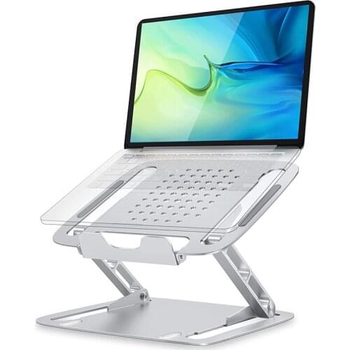 Laptop Stand for Desk, Ergonomic Portable Computer Stand, Adjustable Computer Cooling Holder for All Laptops, Silver