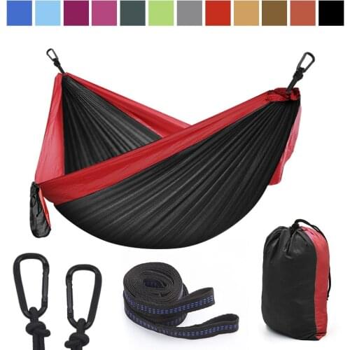 Outdoor Color Matching Nylon Parachute Cloth Single Toldo Camping Hammock Outdoor Goods Swing Hiking Tarp Roof Tent Mosquiteiro