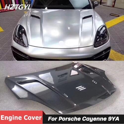Carbon Fiber Or FRP Material Front Engine Cover Hood Bonnet For Porsche Cayenne 9YA Car Body Tuning 2020 Up