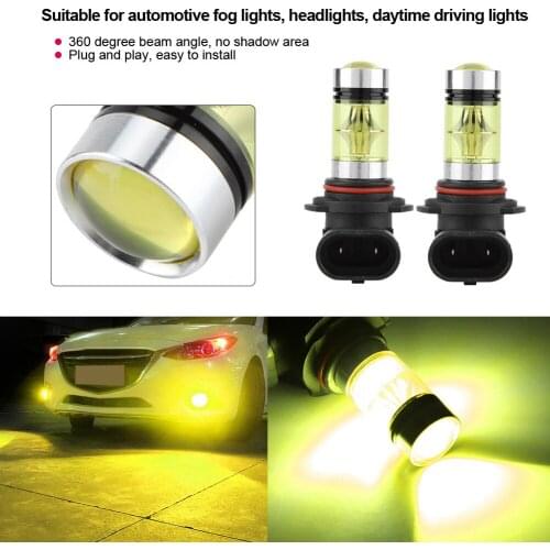 9006 HB4 Fog Light 100W 20LEDs Car Daytime Running Light DRL Yellow