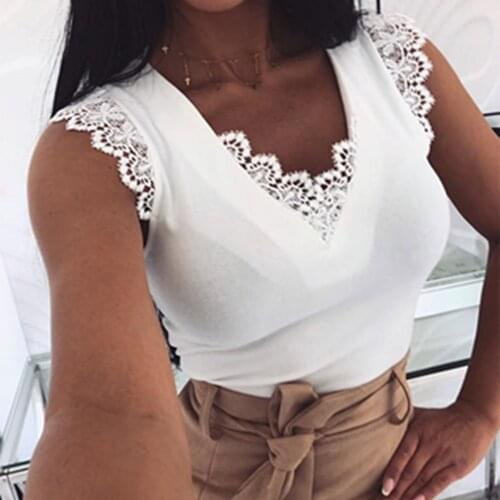 Factory Direct Sales Meihuida Womens Summer Sexy Lace Veal Vest Top New Sleeve Casual T-Shirt