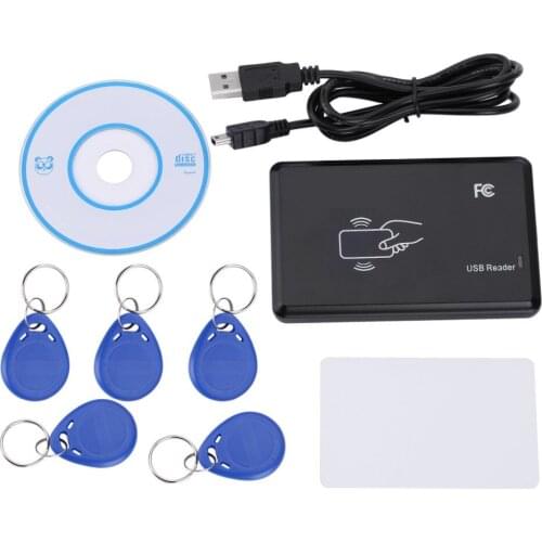 Handheld Duplicator Key Handheld 125KHz RFID IC ID Card Copier Writer Duplicator Programmer Reader Match Writable 5PCS Key Tags