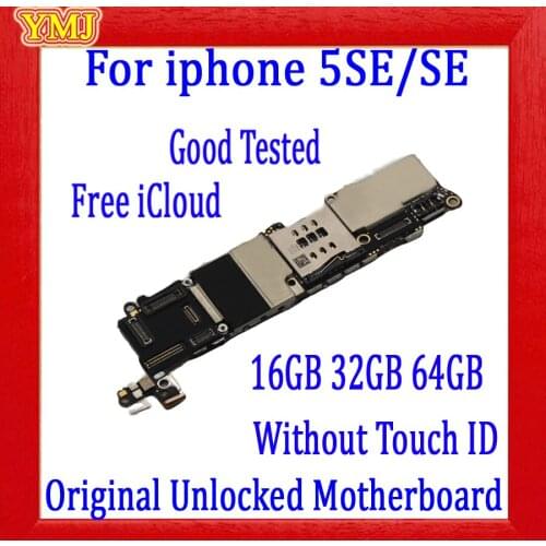 With /Without Touch ID for iphone SE Motherboard,100% Original unlocked for iphone 5SE SE Mainboard with IOS System,Good working