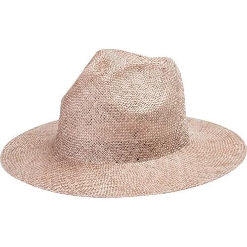 Narrow Brim Hats For Women Sisal Jazz Sun Hat Fashion Summer Headwear Ladies Pink Beach Hats UV Protection Straw Hat Wholesale