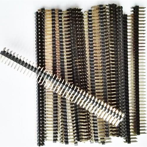 100pcs 2.0mm Pin Header,2X40P,L8.7/12/13/15/17/19/21mm,Straight,Gold-plated