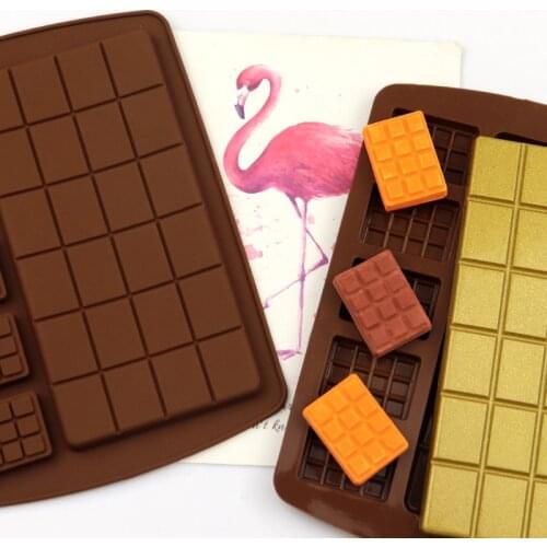 Silicone Waffle Chocolate Mold for Cookie Candy Jelly Pudding Ice Cube Tray Dessert Soap Biscuits Bakeware Decorating Tools