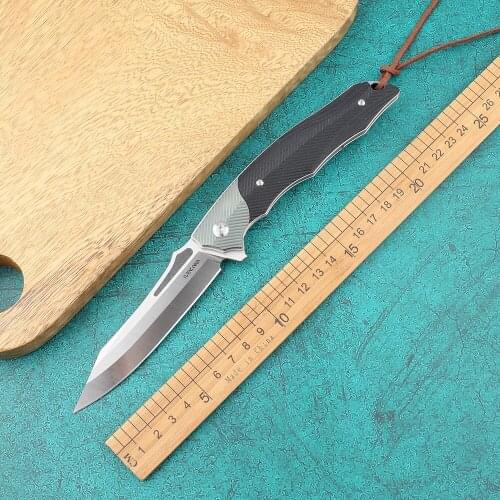 14C28N blade steel handle pocket outdoor survival kitchen EDC tool folding knife hunting camping knife