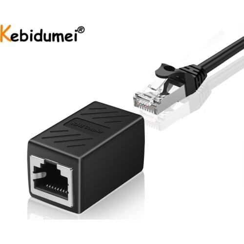 New RJ45 Network Ethernet Connector Dual Straight Head Lan Cable Joiner Coupler RJ45 CAT 5 5E 6 6a Extender Network Adapter