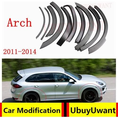 UBUYUWANT For Porsche Cayenne 2011-2014 High Quality Auto Mudguards Car Fender Wheel Eyebrow Protector Wheel Arch Trim Strip
