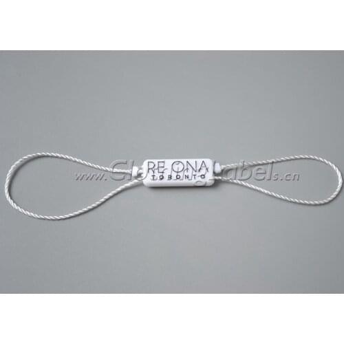 Hang tag string, plastic seal, attach to hang tag, clothing label accessories