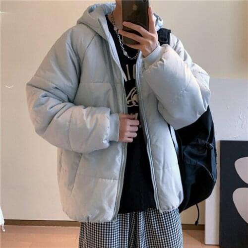 YIKUO Men's Parkas With A Hood