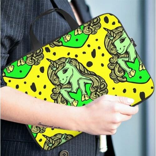 Animal Yellow Tablet Bag Fashion 3D Print Laptop Handbag Portable Neoprene Fabric Tablet Bag for Boyfriend Girlfriend