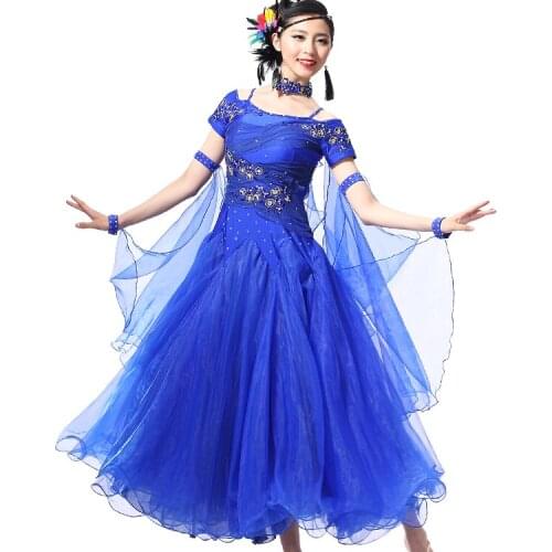 Women ballroom dance training clothes modern dance practice dress ball dance dress girl waltz tango social dance uniforms