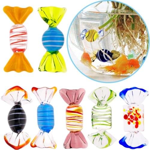 20pcs DIY Vintage Murano Style Glass Sweets Candy Ornament for Home Party Wedding Christmas Festival Decorations Gift