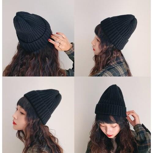 2021 cute tide Korean ins male cold hat Knitted woolen hat female autumn winter Korean version wild sweet