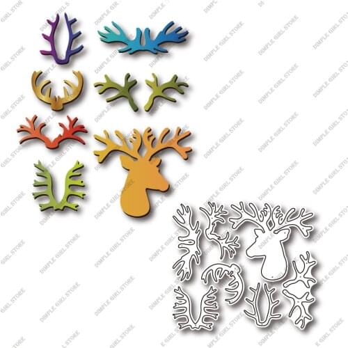 2021 Christmas deer combination metal cutting mold dis scrapbook making photo album embossing mold decoration