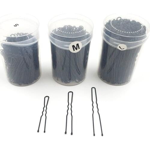 3 Size Option Hair Styling Pins Makeup Tools Hairdressing Bobby Pins 180pcs Per Box Ball Tip Hair Sectioning Pins In Black Color