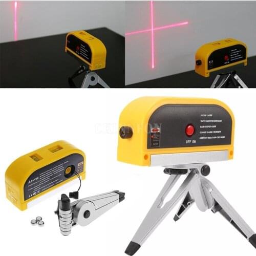 50Pcs/Lot Laser Level Leveler Vertical Cross Line Laser Point Measuring Tool w/ Tripod