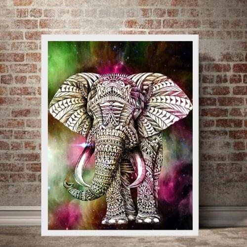 5D DIY Diamond Painting Elephant Animals plainting By Diamond Embroidery Cross Stitch Kit Mosaic Rhinestone Crafts Art Decor
