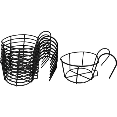 8pcs Hanging Rail Flowerpot Holder Plant Hanger Fence Planters Assemble