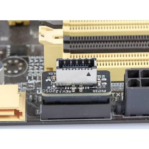 T3LB USB 3.0 (3.1 Gen 2) 19 Pin Header to USB 3.1 Type-E Type-C 20 Pin A-Key Header Front Panel Adapter for Motherboard