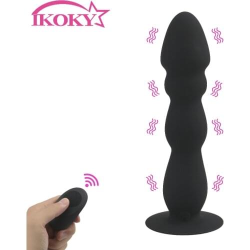 Remote Control Suction Cup Butt Plug Bead Dildo Vibrator Anal Plug Waterproof Sex Toys For Men Male prostate Massager Vibrator