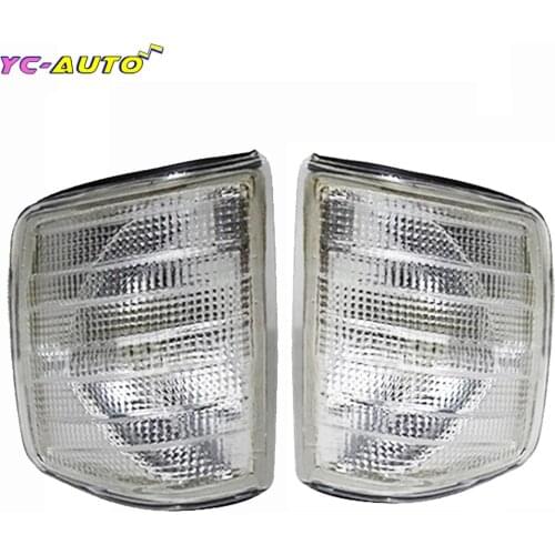 Car Front Corner Lights White/Yellow Turn Signal Light Housing For Mercedes Benz W201 E200 E220 E230 E280 E320 Without Bulbs