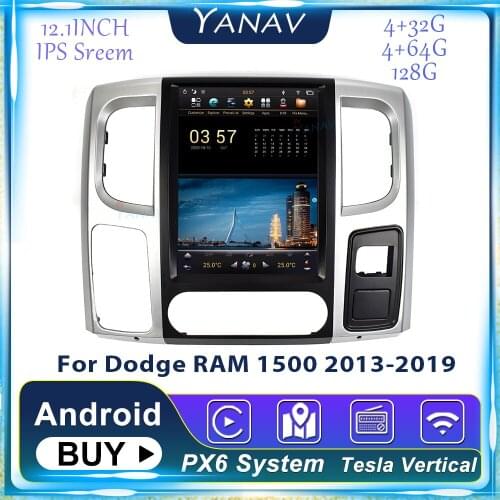 128GB Android GPS Navigation Car Radio For Dodge RAM 1500 2013-2019 Car Audio Multimedia Stereo Receiver Player Tape Recorder