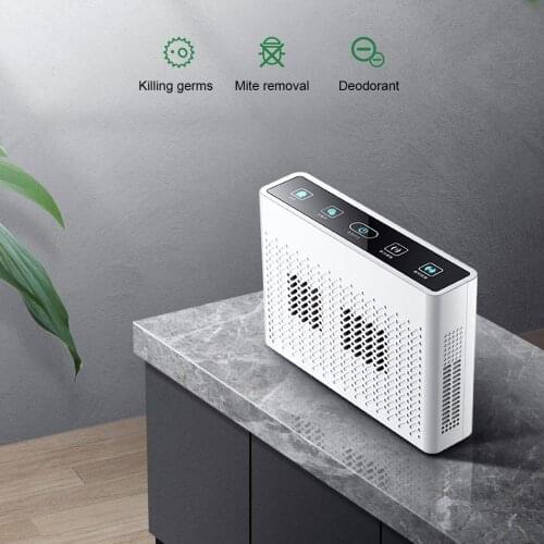 Household Ozone Generator USB Charge Air Purifier for Pet Odor Mite Removal Deodorizer Ozone Machine for Bathroom Toilet Silver