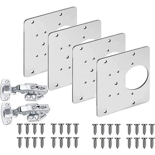 Cabinet Door Hinges Repair Plate For Cabinet Furniture Drawer Window Stainless Steel Plate Repair Accessory