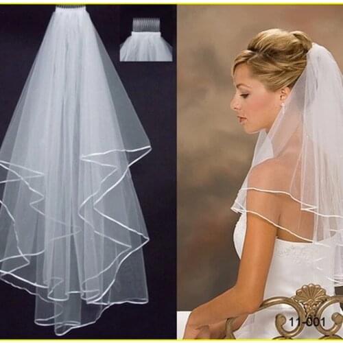 Two Layer Bridal Veil Satin Edge Wedding Veil Wedding Accessories