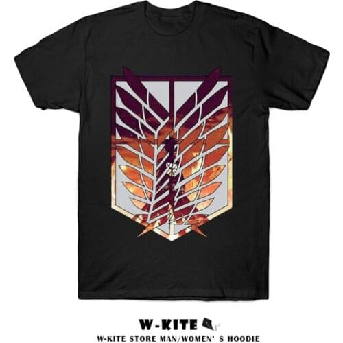 Y2k Manga Top Anime Attack On Titan Men T-shirt Shingeki No Kyojin graphic Oversized female harajuku Kawaii Womens goth clothes