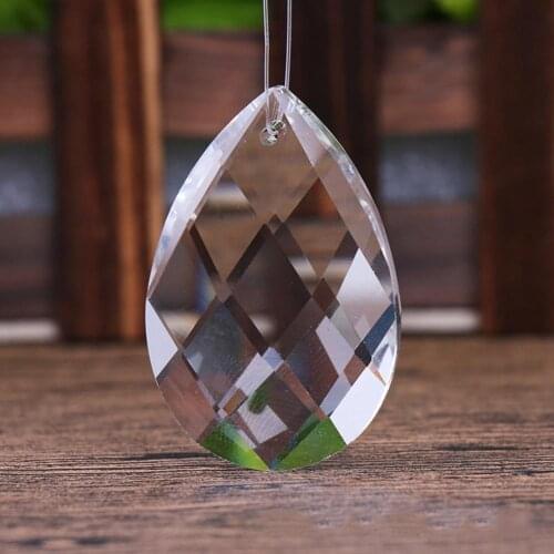 10Pcs/Set New Clear Glass Crystal Pendants For Chandeliers Lamp Prisms Parts Hanging Drops Pendants 38mm DIY Decor Accessories