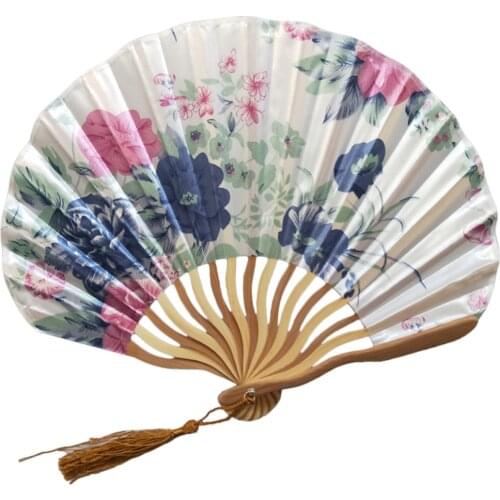 Chinese Classic Folding Fan Hand Held Fan Bamboo Paper Folding Fan Party Wedding Decor Vintage Bamboo Folding Hand Fans