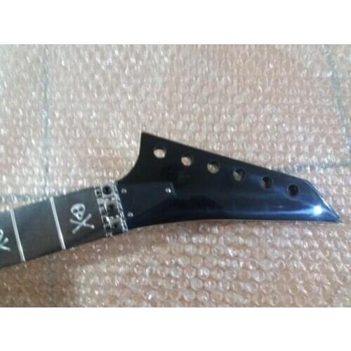 Maple Electric Guitar Neck 24 Fret Replacement skeleton inlay Unfinished