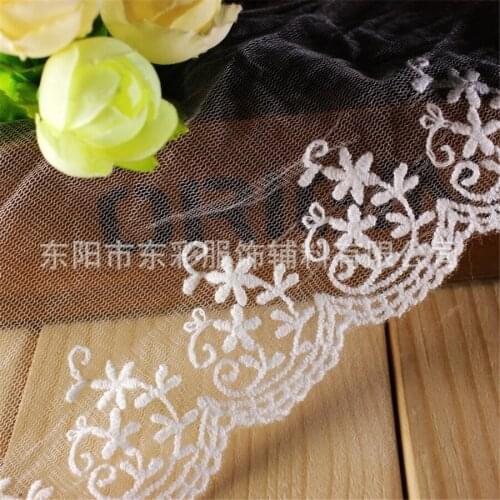 15yard* 6cm Embroidery Lace Ribbon Cotton Lace Fabric for DIY Sewing Handmade Crafts Wedding Decor Fashion Skirt Accessories