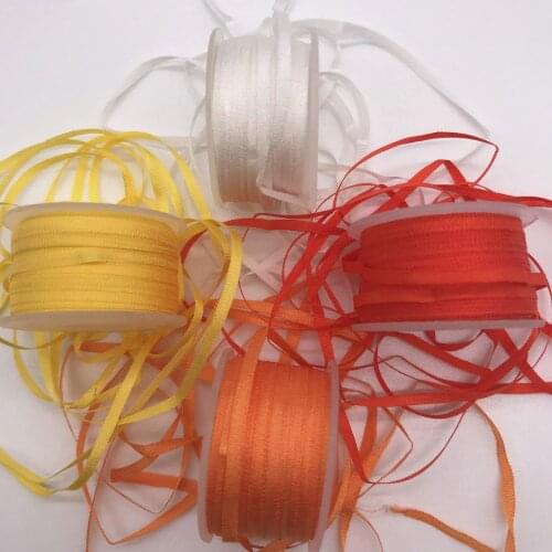 2mm, 10yards/color,silk set,100% real pure silk thin normal silk ribbons for embroidery and handcraft project,gift packing