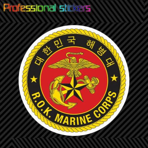 Republic of Korea Marine Corps Sticker Premium Die Cut Vinyl Rokmc Rok Marine for Car, RV, Laptops, Motorcycles, Office Supplies