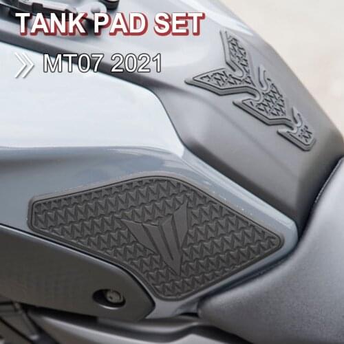 NEW Motorcycle Non-slip Side Fuel Tank Stickers Waterproof Pad Rubber Sticker Black For Yamaha MT07 MT 07 MT-07 mt07 2021