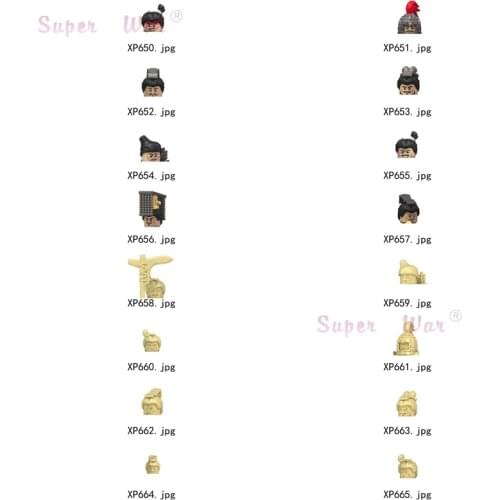 Single XP650-XP665 Medieval Knight models Figures Head accessories Building Blocks toys for children Series-159