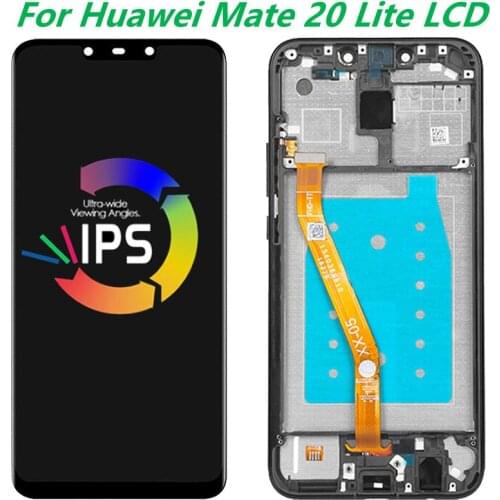 Original 6.3" Display With Frame For Huawei Mate 20 Lite SNE-AL00 SNE-LX1 SNE-LX2 LCD Touch Screen Digitizer Assembly Replaceme