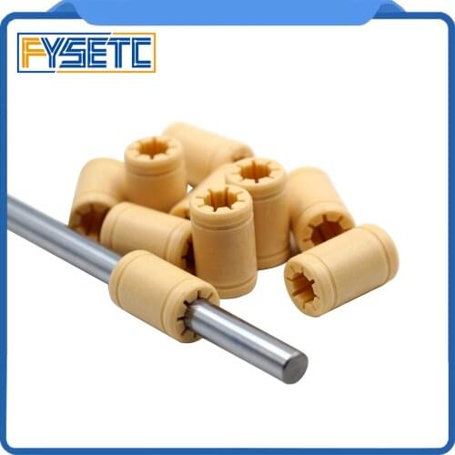 20pcs 3D Printer Solid Polymer LM8UU Bearing - 8mm Shaft Same As RJMP-01-08 R Solid Plastic Bearing 8 mm ID For Prusa